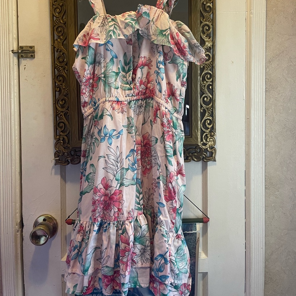 Summer girl dress from Janie & Jack collection Pink with flowers 🌸